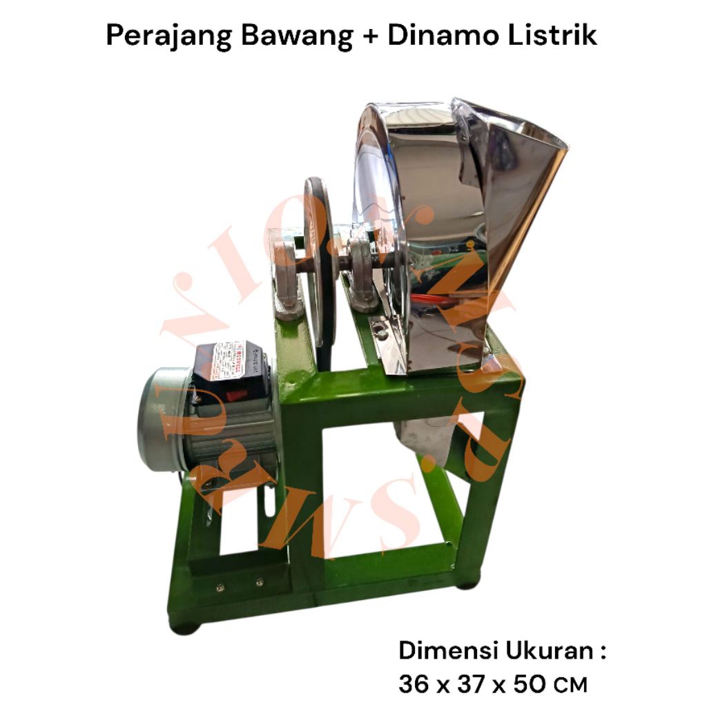 Mesin Perajang Bawang Elektrik Dinamo Moswell 200W Pemotong Bawang Merah Putih Stainless Steel Alat 