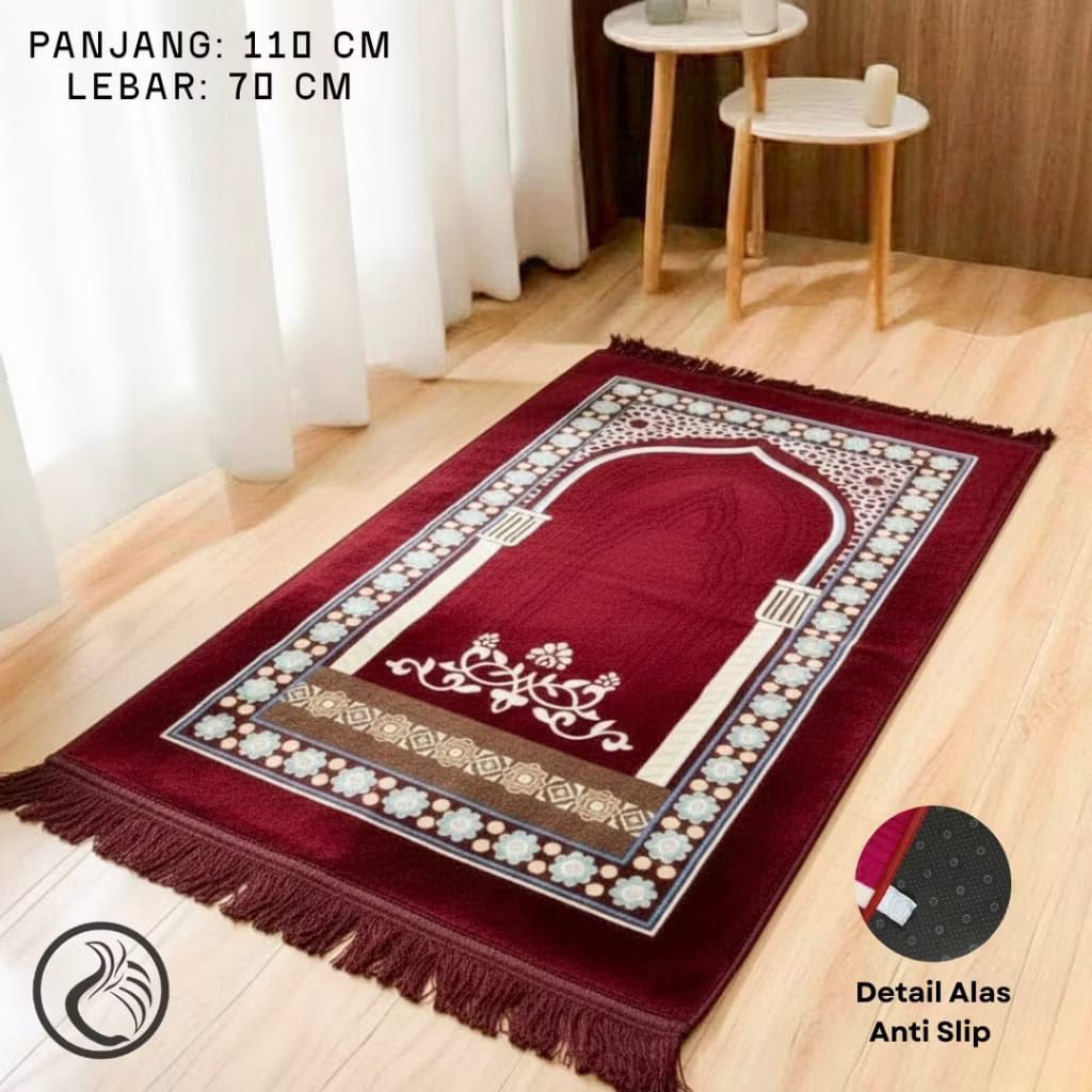 Sajadah Turkey Jumbo Rumbai Tebal Empuk Anti Slip