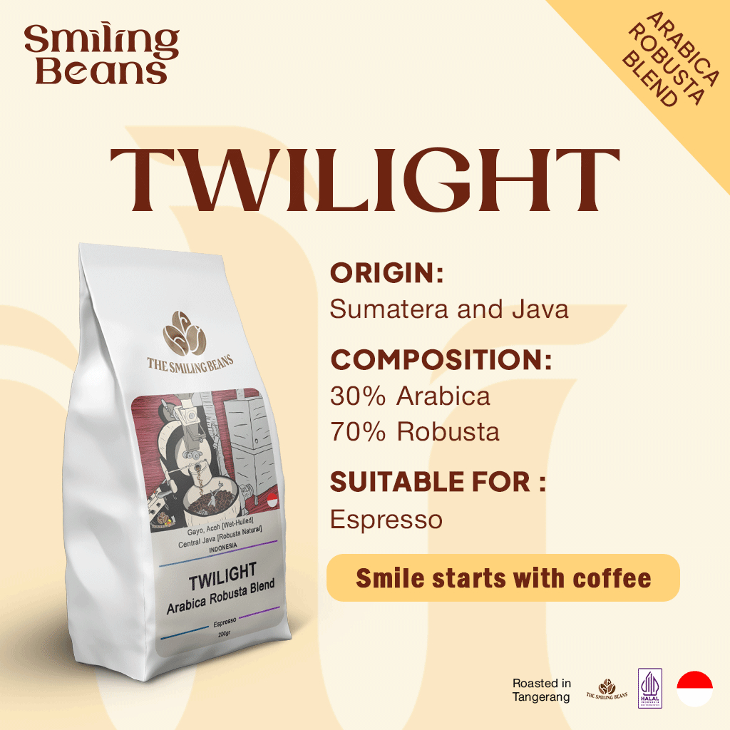 Smiling Beans Espresso Arabica Robusta | 30% 70% House Blend | TWILIGHT