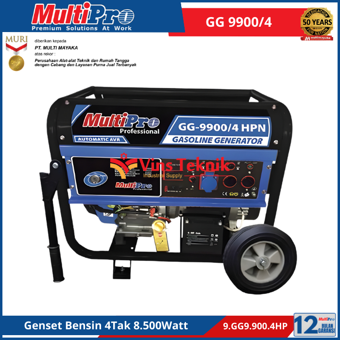 MULTIPRO GG 9900/4 Mesin Genset Listrik Genset Bensin Generator Genset 8.500Watt GG9900/4
