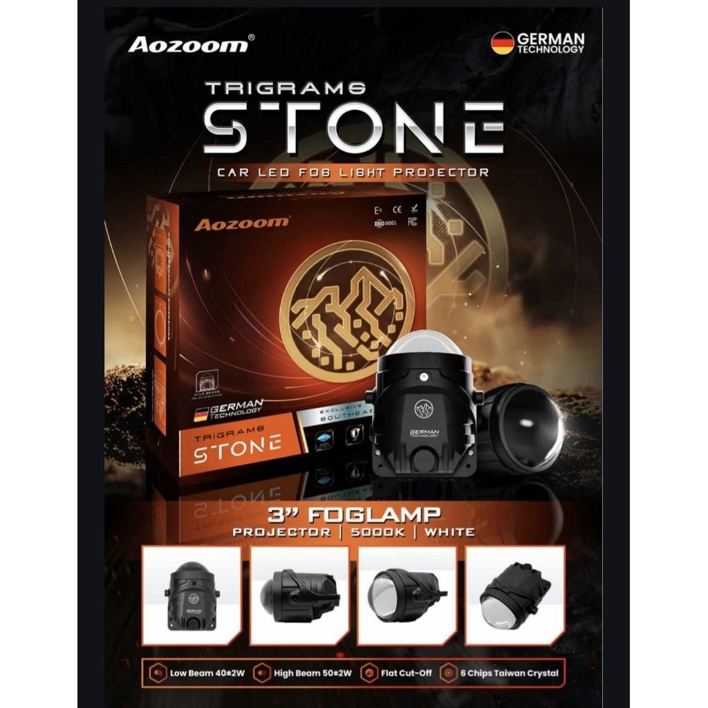 Aozoom Stone Projector Foglamp 3 Inch