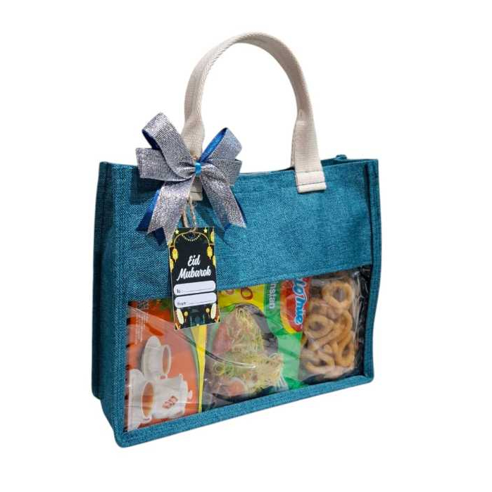 Tas Hampers Lebaran Idul Fitri - Goodie Bag Hampers Mika 25x22 Cm - Tas Mika Transparan PVC