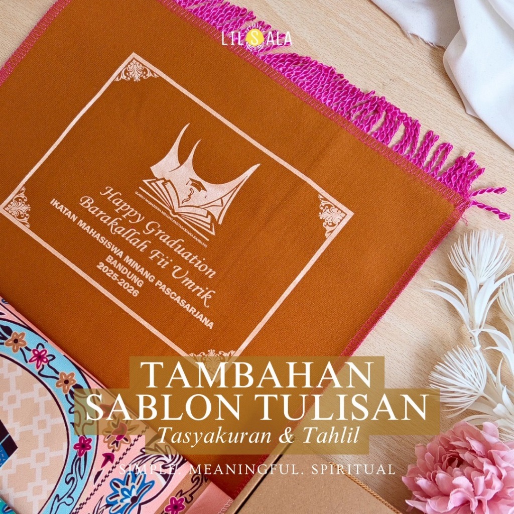 Jasa Cetak Sablon Sajadah Custom untuk Souvenir Tahlil & Tasyakuran  , Hasil Rapi & Jelas