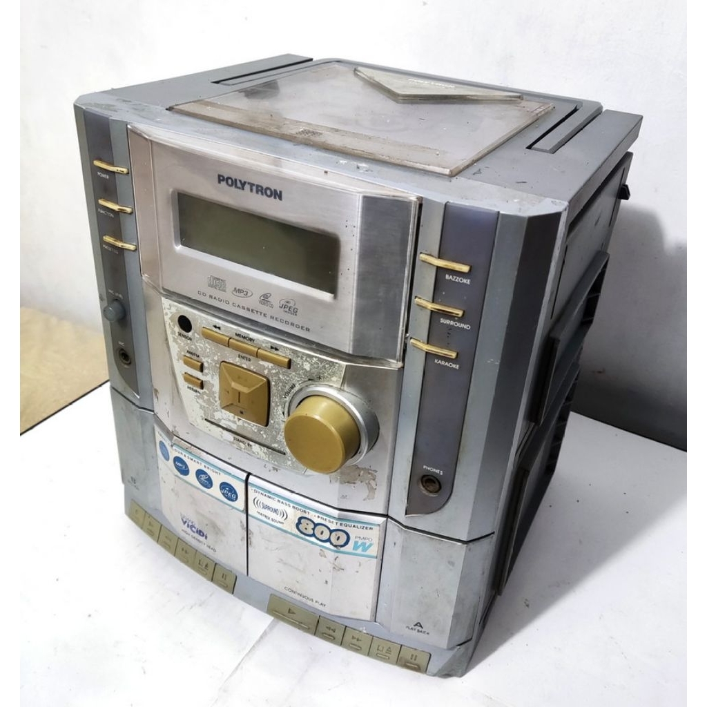 Radio tape compo POLYTRON Deck  jumbo  bazzoke vintage bukan 64 gb usb bluetooth mp3 gb