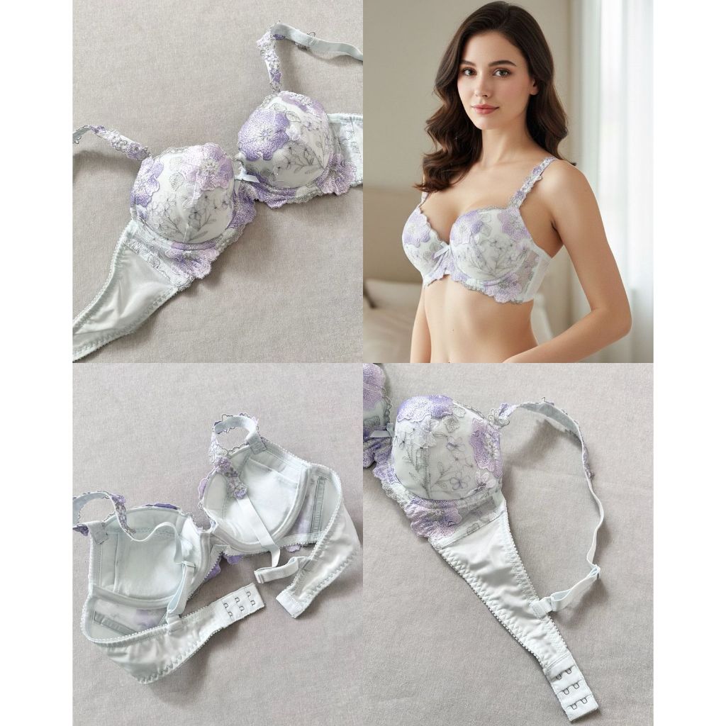 Triumph Wired Embroidered Bra (Padded Removable) Motif Cantik Bordir - Bra Ada Kawat - 1227