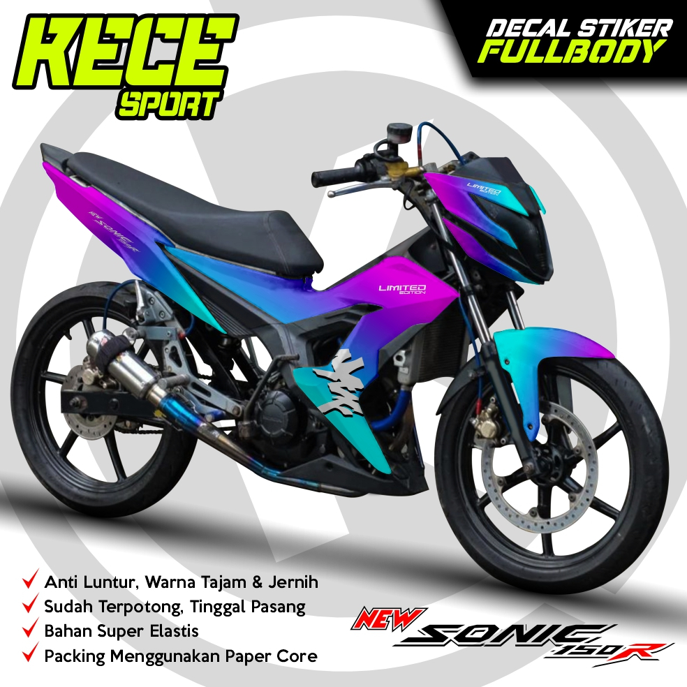 TERBARU Decal Sonic 150r Full Body Stiker Sonic 150r Full Body Striping Honda Sonic 150r Road Race S