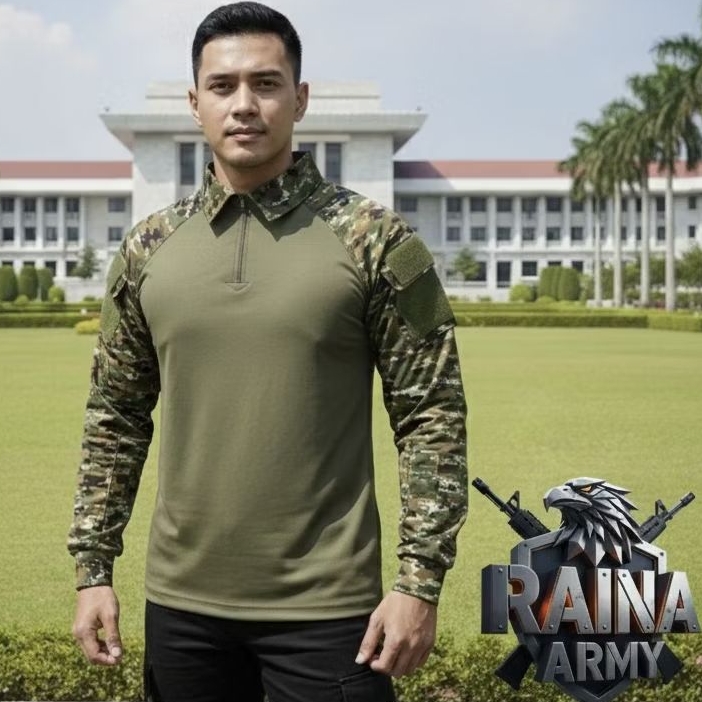 kaos bdu kaos tactical bdu t-shirt jersey dryfit kostrad linud sage lengan panjang