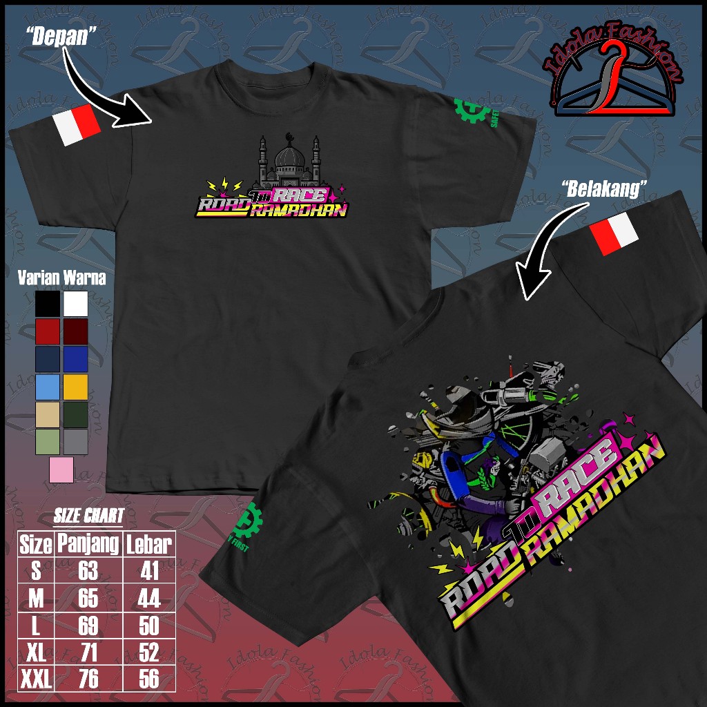 Kaos Ramadhan Race 2026 Marhaban Ya Balapan Vol 9 Drag Bike Baju Ramadan Race Repeat Racing Motor Ra