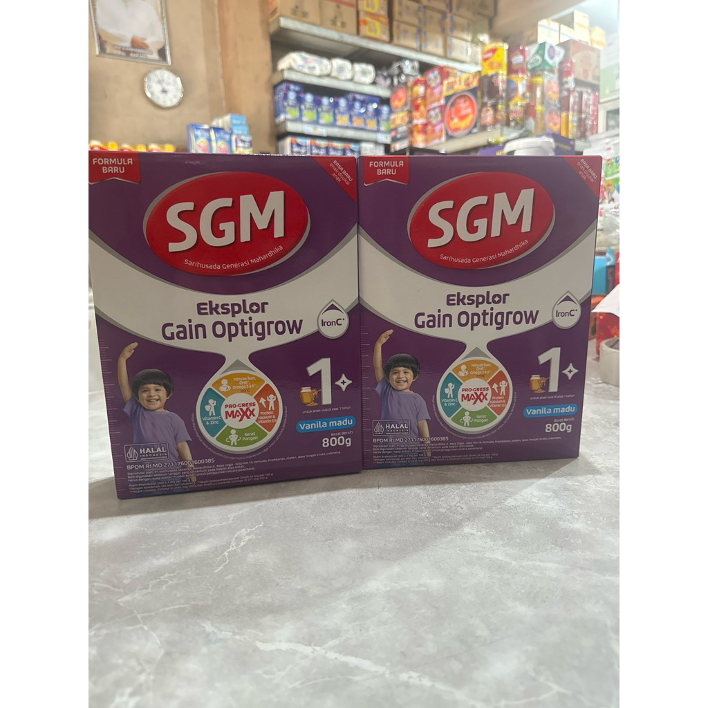 SGM Eksplor Gain Optigrow 1+ 800gr Susu Tinggi Kalori untuk Anak Usia 1-5 Tahun