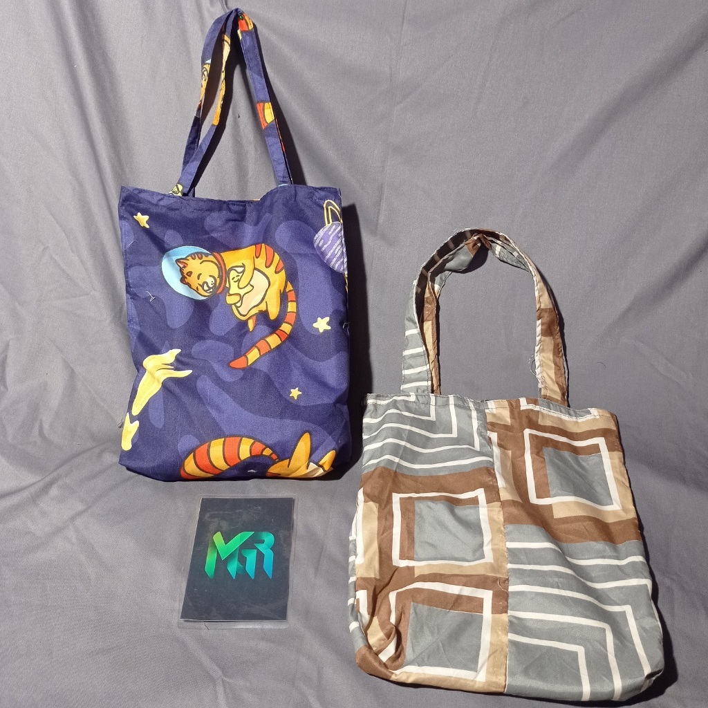 TAS KAIN PERCA MOTIF WARNA RANDOM TOTEBAG JINJING AESTHETIC RINGAN SERBAGUNA DENGAN DESAIN UNIK DAN 