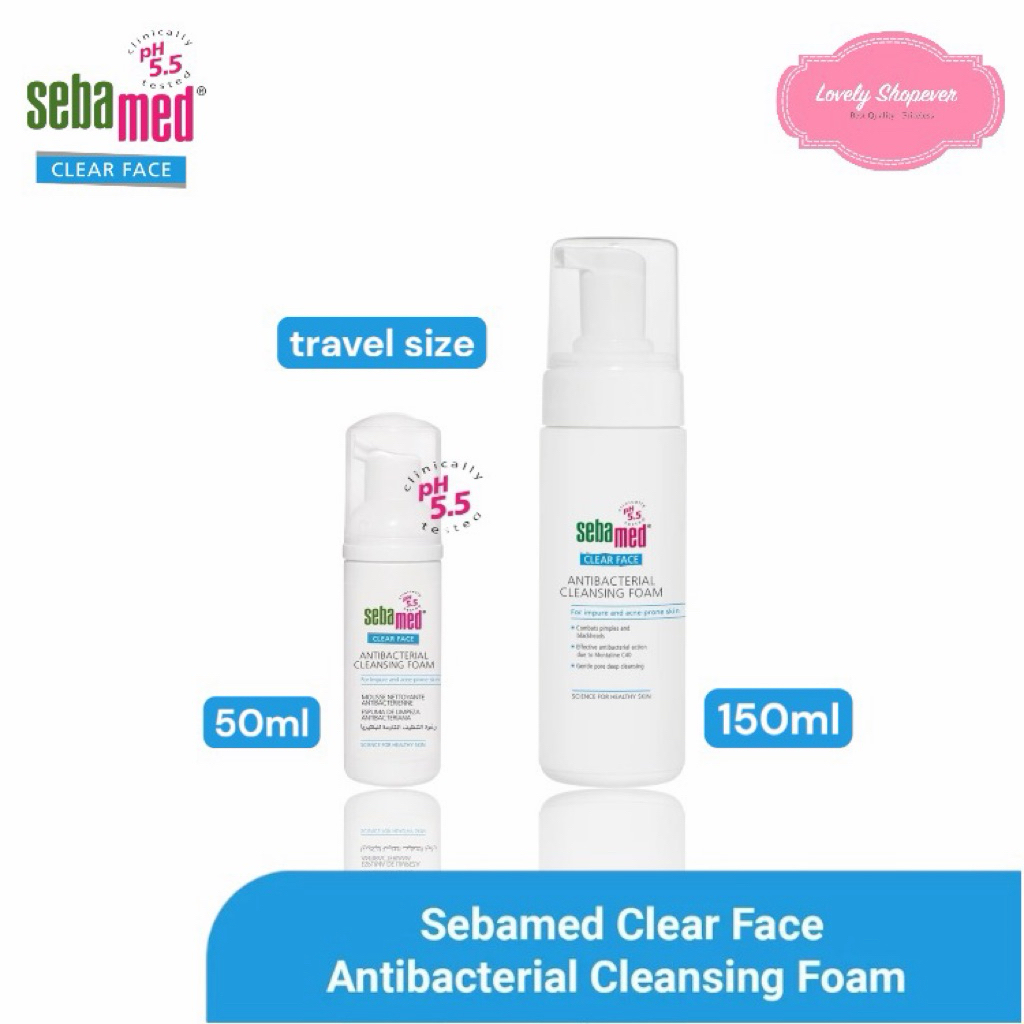 Sebamed Clear Face Antibacterial Cleansing Foam 150ml Anti Bacterial Acne Jerawat Berminyak