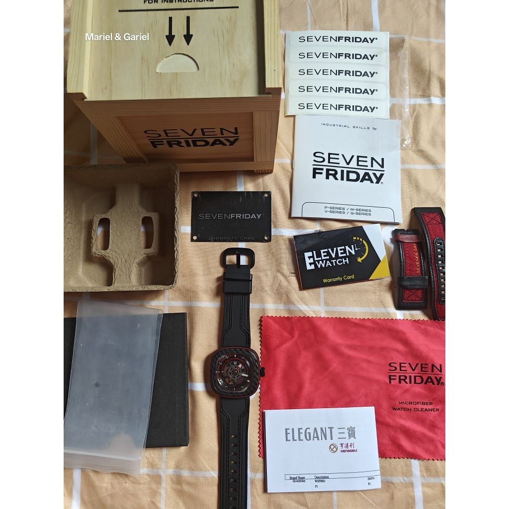 Jam Tangan Seven Friday Original Red Carbon SF P3C-04 Automatic Pria