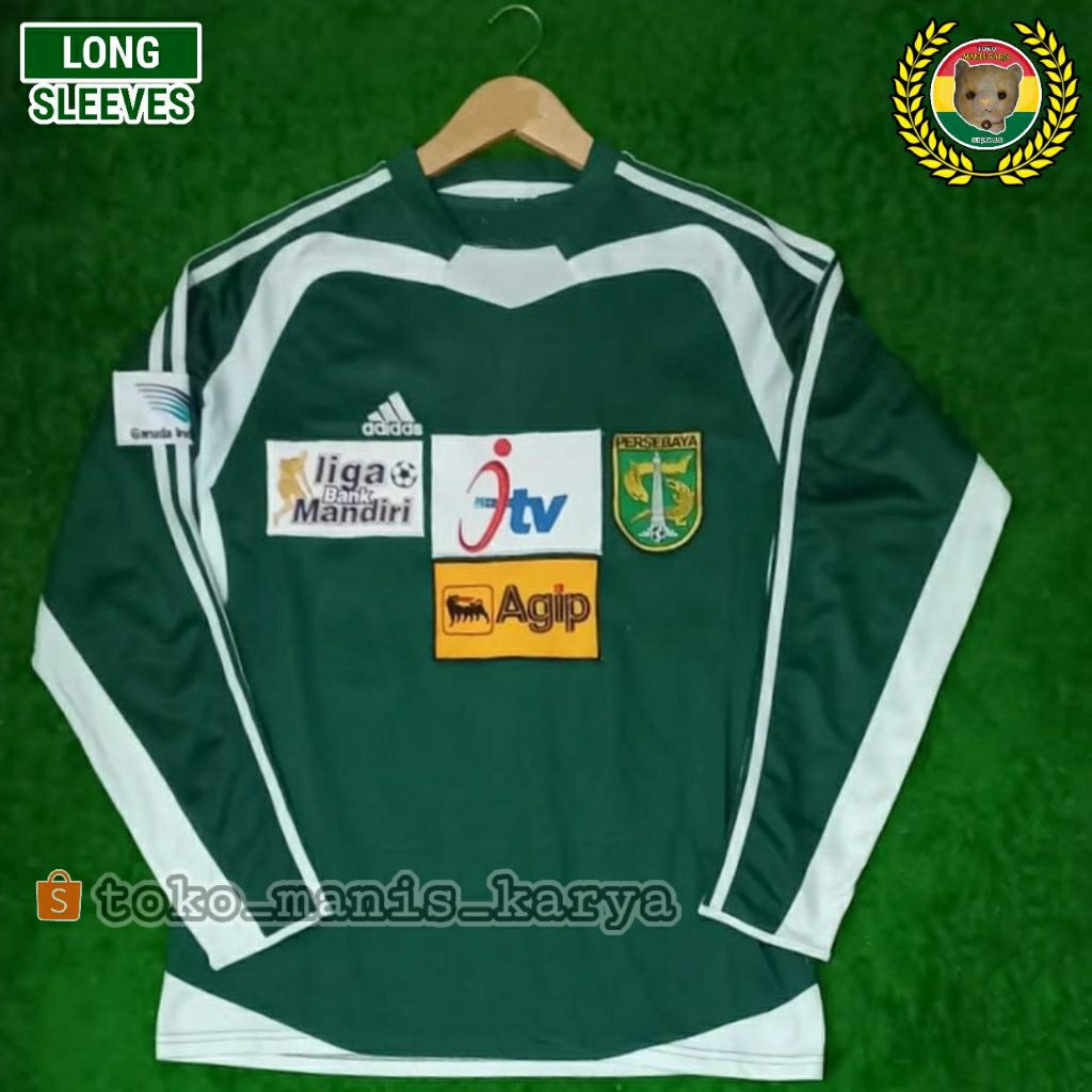 Jersey PERSEBAYA Home 2004 Juara LENGAN PANJANG Full PRINTING atau Full BORDIR Retro Remake Lokal