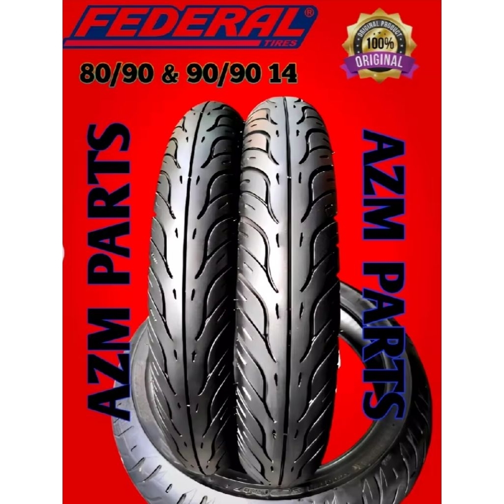BAN FEDERAL TUBLES 80/90 90/90 14 SEPASANG