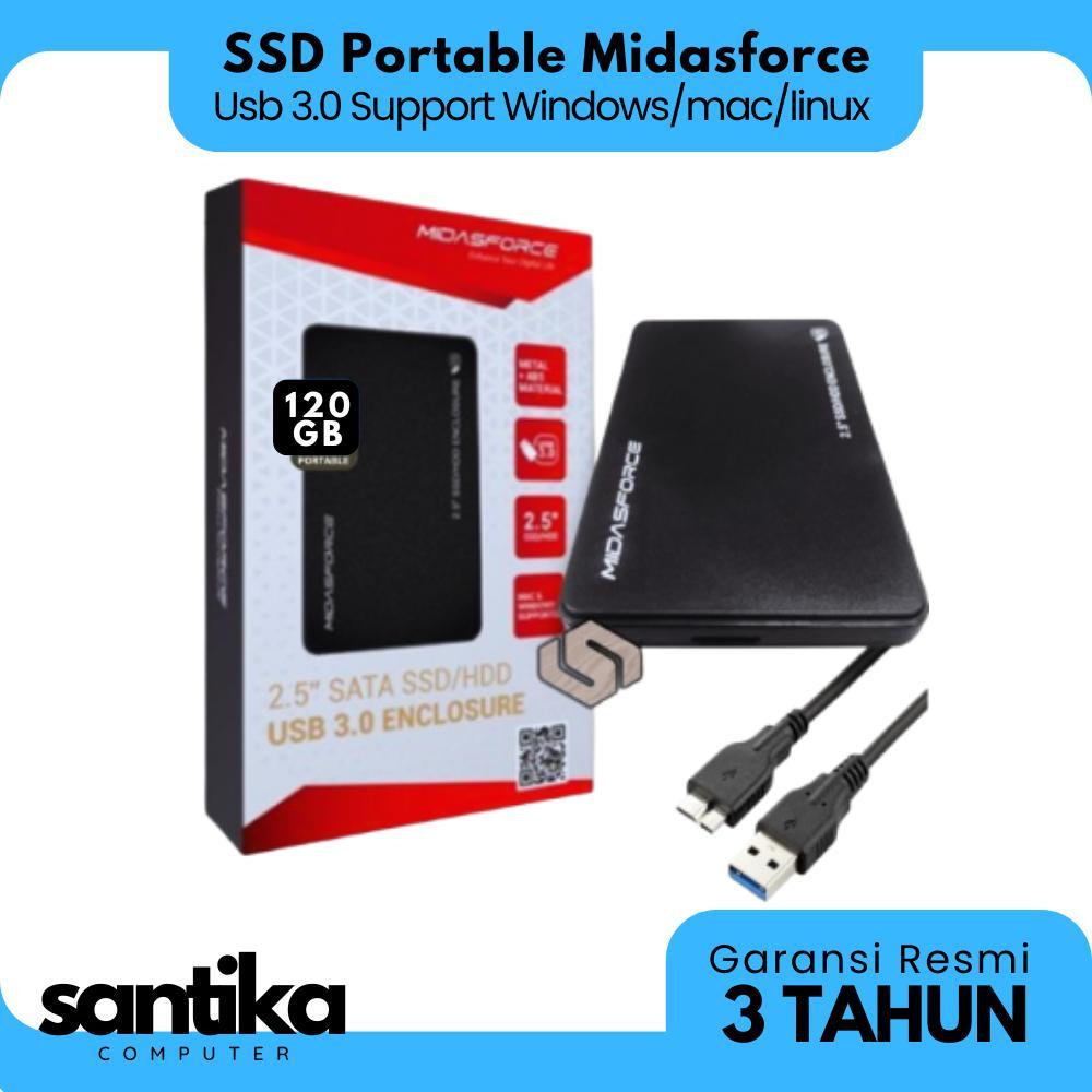 SSD Portable Midasforce 120GB Usb 3.0 - Ssd External 120 GB