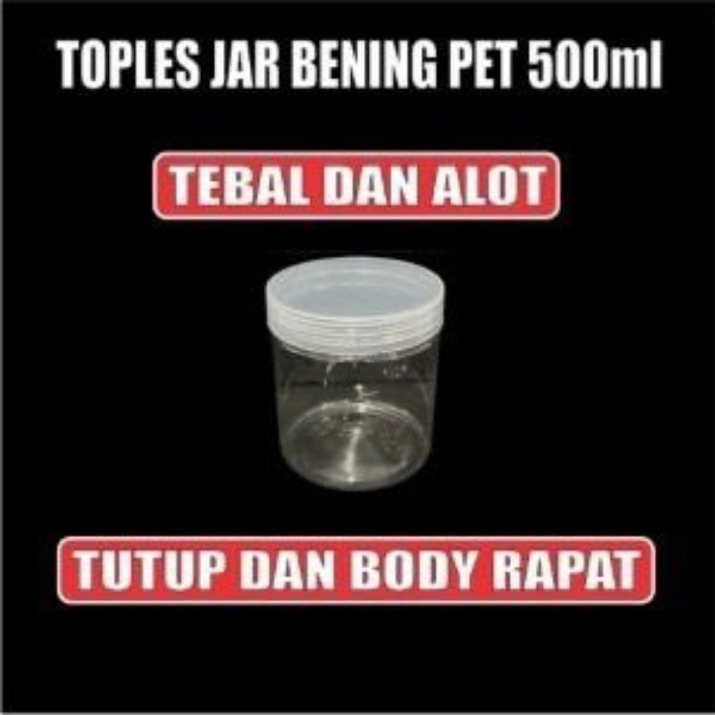 Toples ulir 500ml / toples tabung tutup ulir 500ml