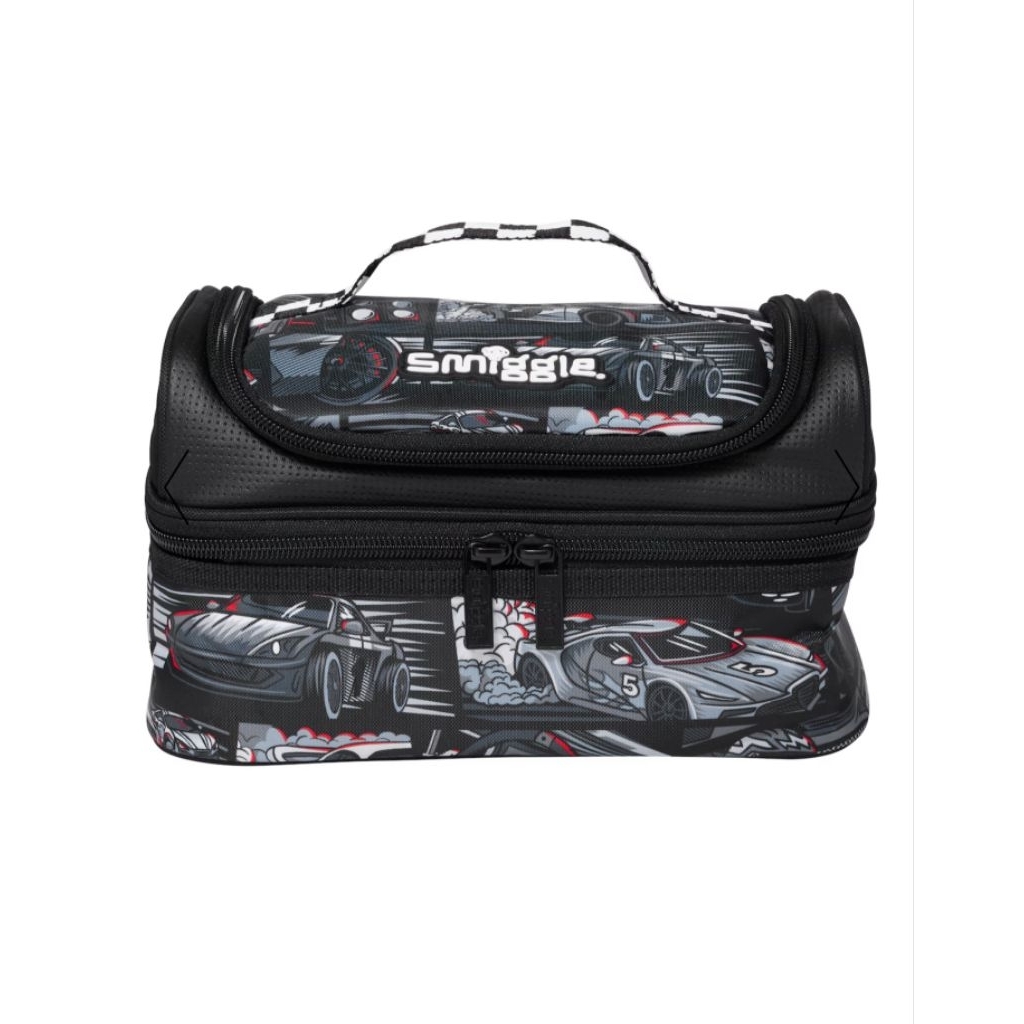 (ORIGINAL) Limitless Double Decker Lunchbox (Tas Bekal Makan Anak Sekolah SD/SMP) - Grey Racing