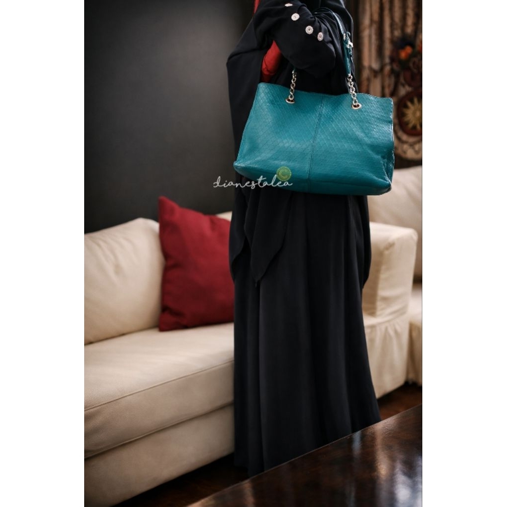 TODS Quilted Patent Leather Tote Shoulder Bag