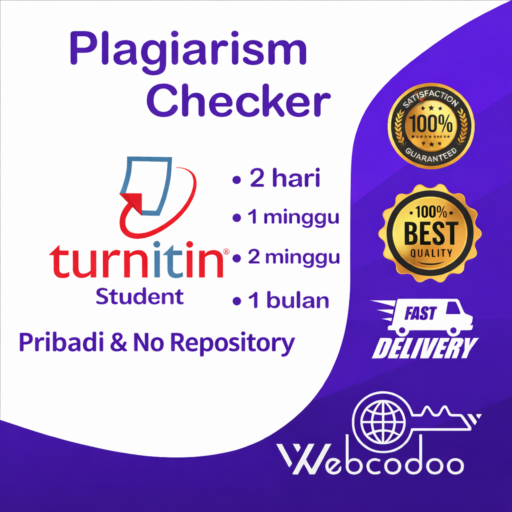 TURNITIN 1 BULAN PREMIUM Pribadu | Platform cek plagiarisme dan integritas 1-7-14-30 hari cek