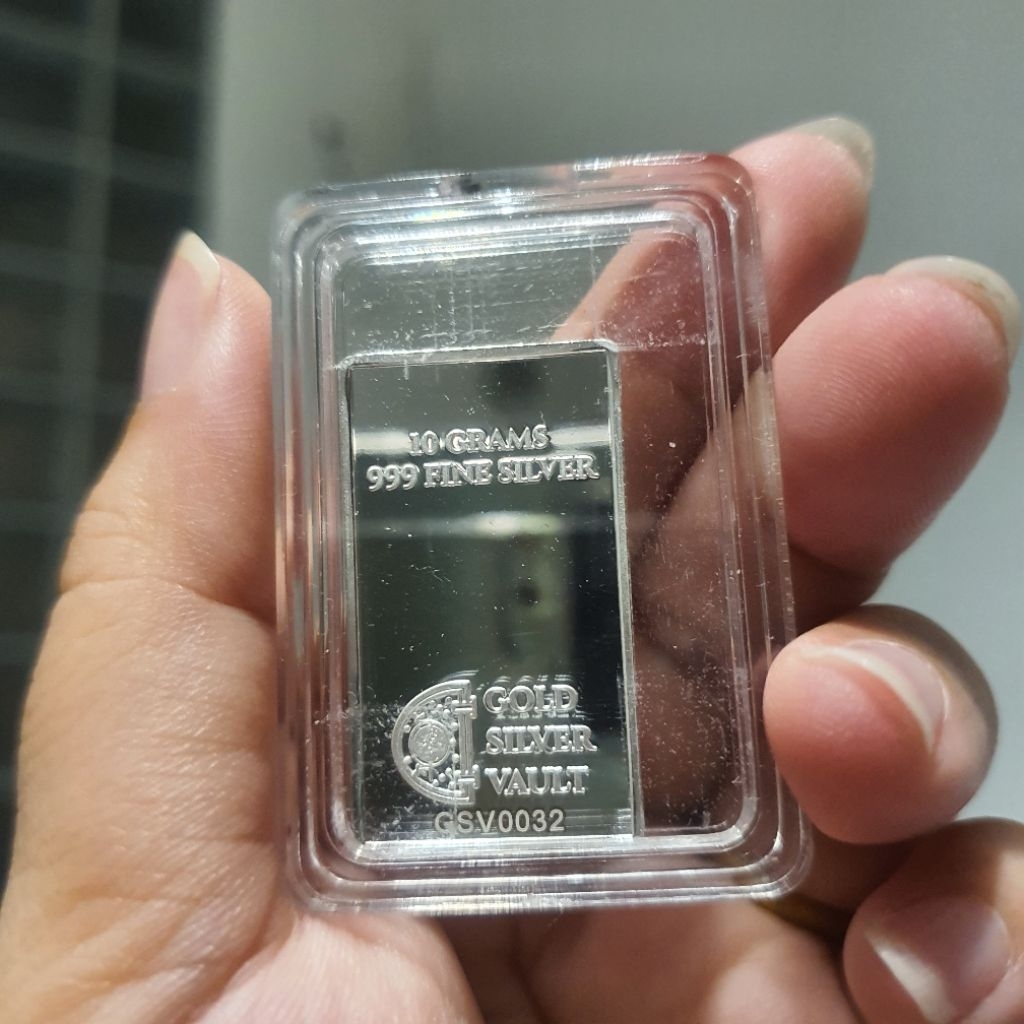 [READY STOCK] SOUVENIR KOLEKSI FINE SILVER 999 GOLD SILVER VAULT 10GRAM