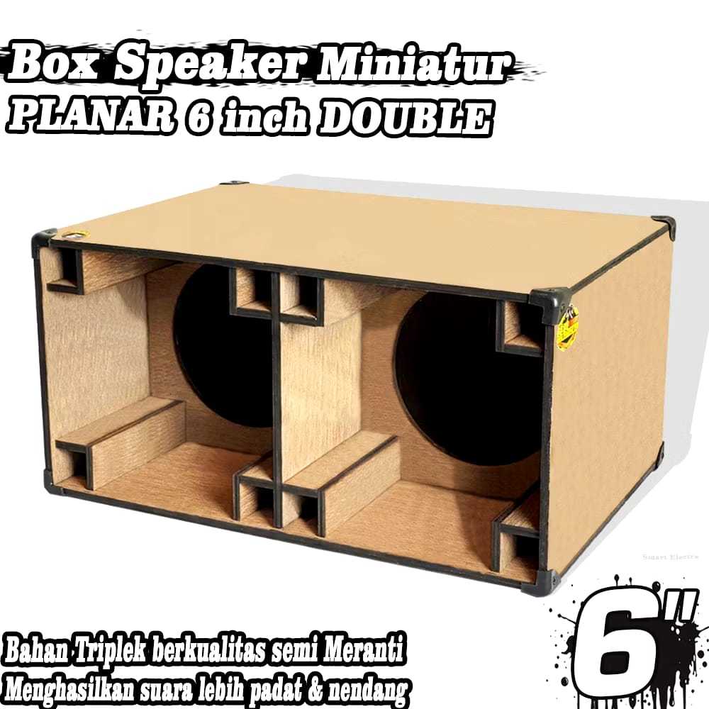 Box Speaker Miniatur Planar 6 Inch Double