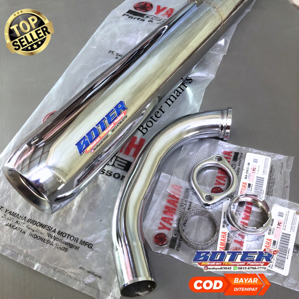 Knalpot Fullset Boter Original Bobokan Terompet Padang - Knalpot Rx King Boter Bobokan Terompet