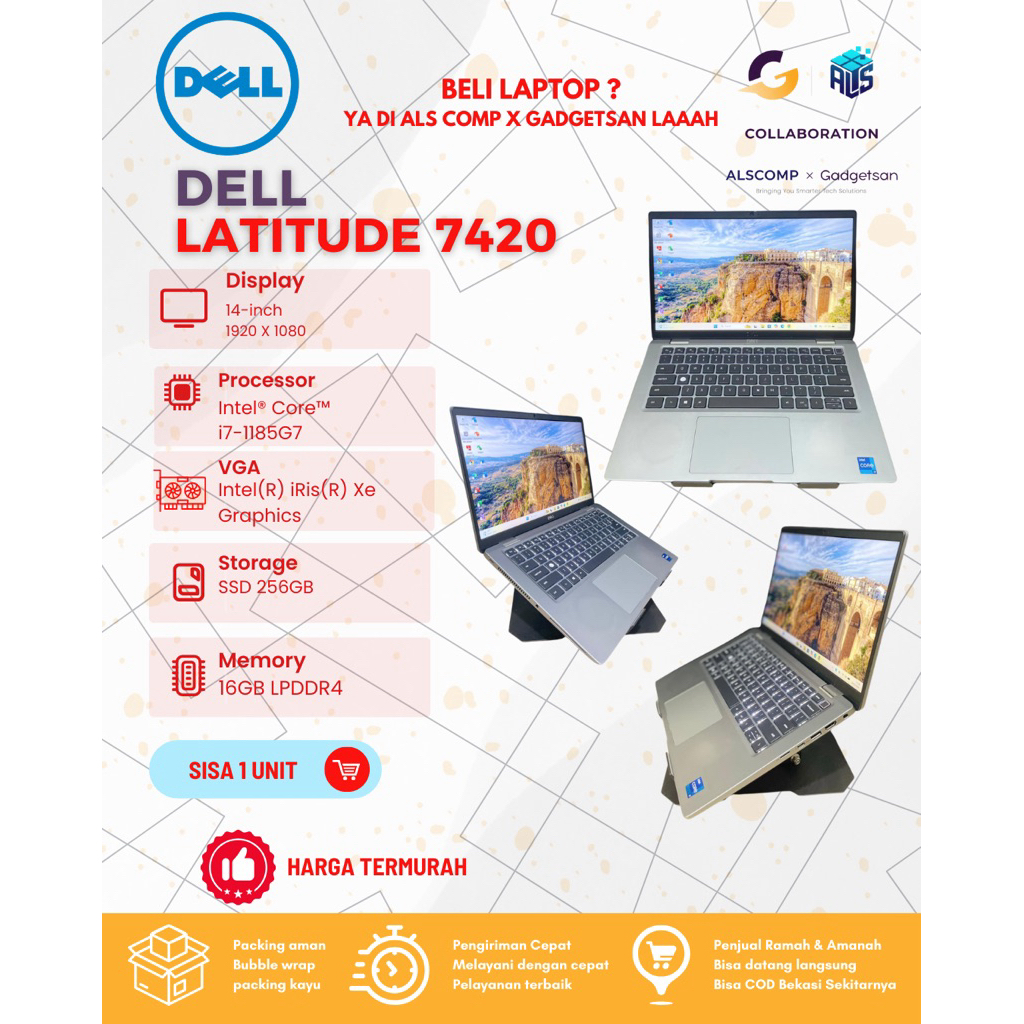 Laptop Ultrabook Dell Latitude 7420 Intel Core i7-1185G7 RAM 16GB SSD 256GB Intel Iris Xe Graphics