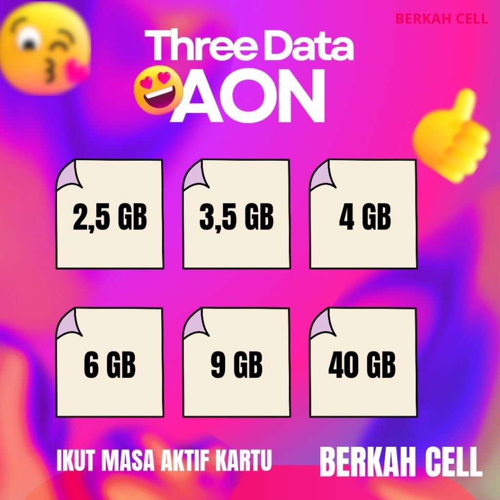 PAKET DATA AON TRI KUOTA INTERNET 3