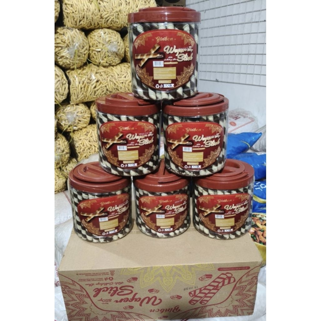 1 TOPLES Wafer Stick Coklat Binbon Toples Besar Isi Banyak | Snack Lebaran Renyah Cocok Reseller