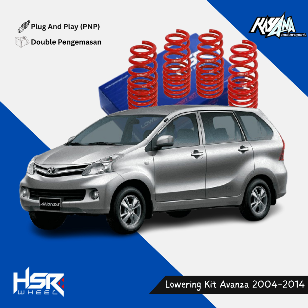 Per Mobil Ceper Mobil Avanza 2004-2014 HSR Lowering Kit RED