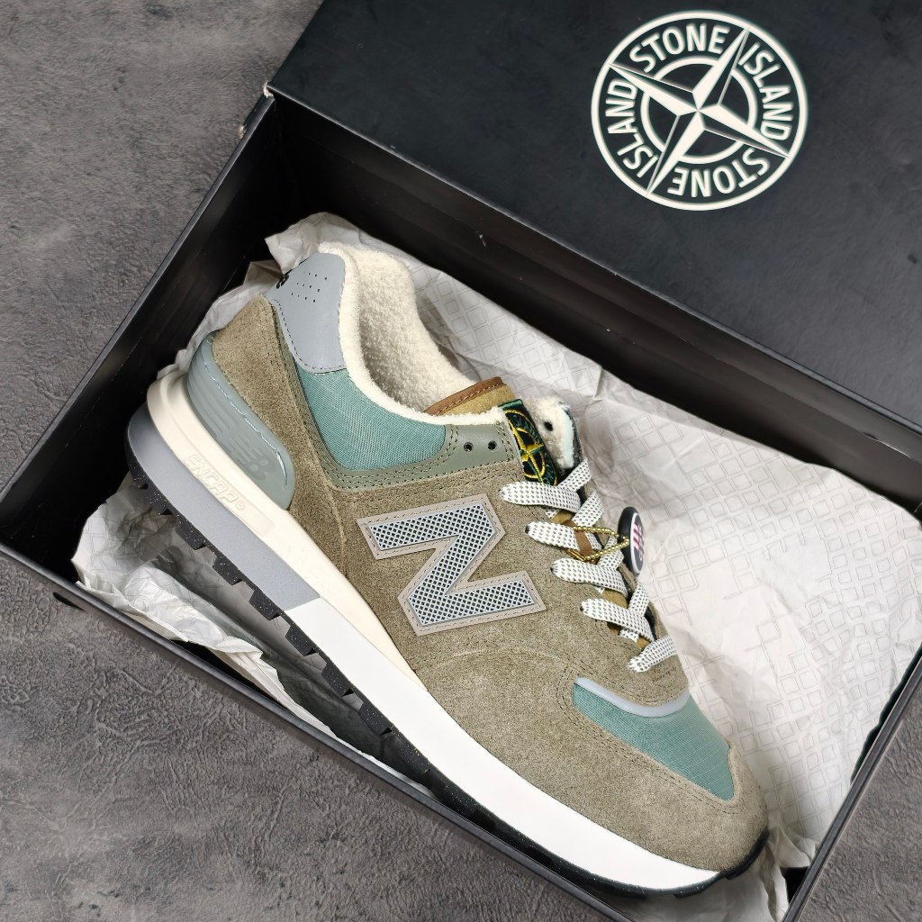 New Balance 574 Legacy Stone Island Steel Blue Original - U574LGST