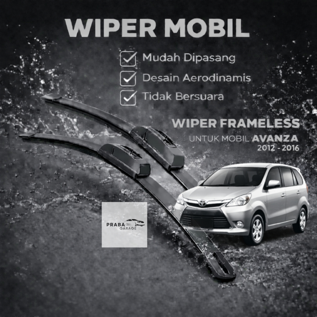 Wiper Frameless Avanza 2012 Wiper Avanza 2014 Wiper Avanza 2016 Wiper Depan Avanza 1 Set Wiper Sepas