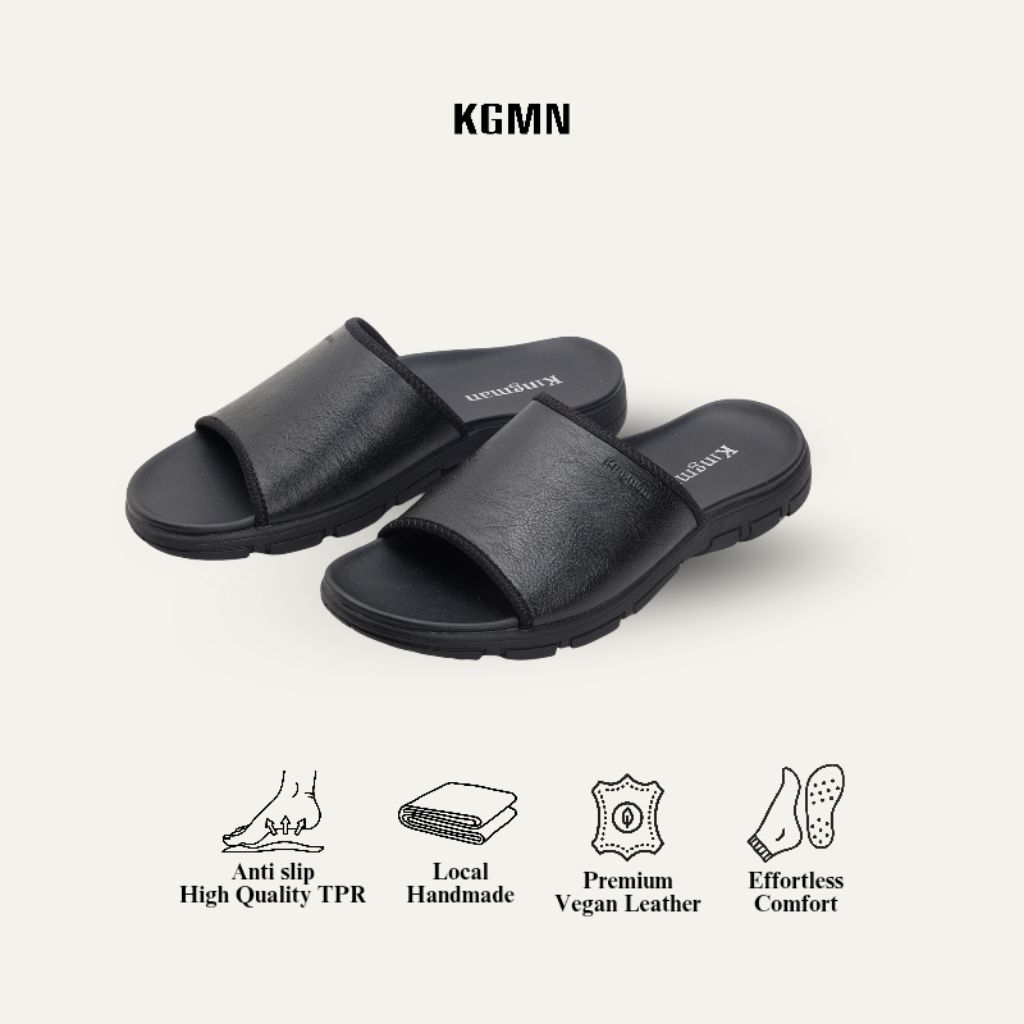 Kingman Sandal Pria Kekinian Curtis Premium Original Sandal Kulit Pria Kualitas Import - CS300