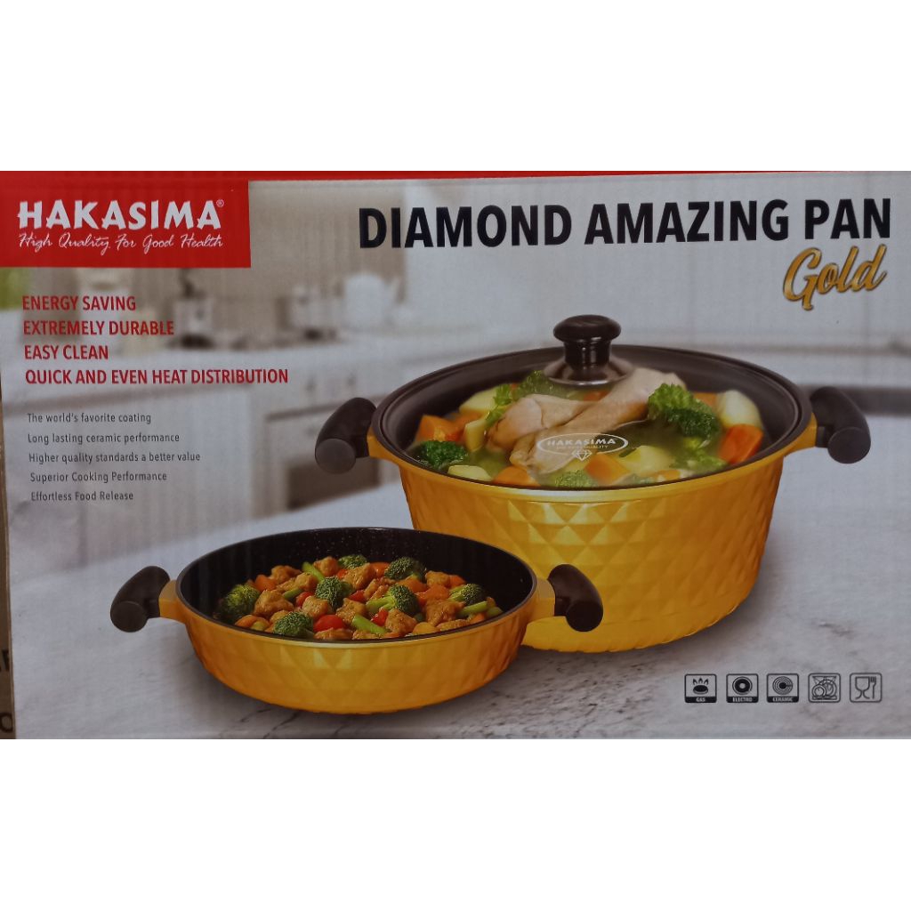 HAKASIMA DIAMOND AMAZING PAN YELLOW PROMO MURAH BIG SALE PANCI SET SERBAGUNA