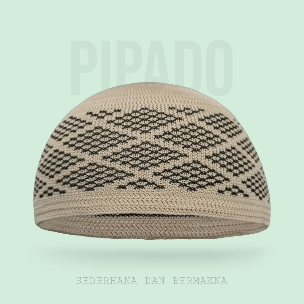 PIPADO - Peci Rajut laquina Motif Raban Peci Songkok Dewasa Bahan Tebal