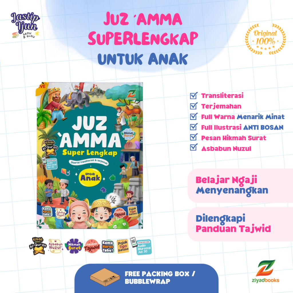 Juz Amma Anak Super Lengkap Transliterasi Terjemah Panduan Tajwid Jus Amma Ama