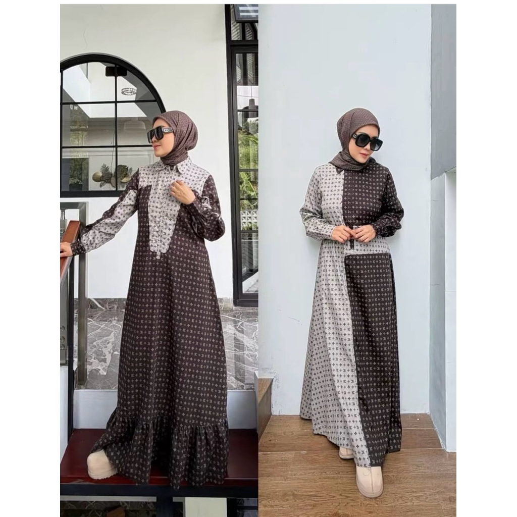 Fathiya DRES BY KORINA Britney dres korina dan Novalena midi dres korina original Karen Tunik by Kor