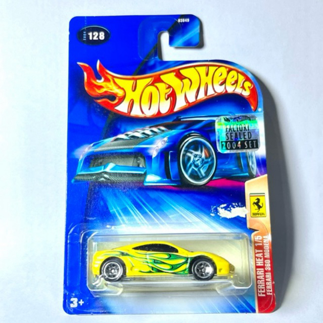 Hot Wheels Ferrari 360 Modena Heat 1/5 Kuning 5 SP Factory Sealed Blister 2004 Blister