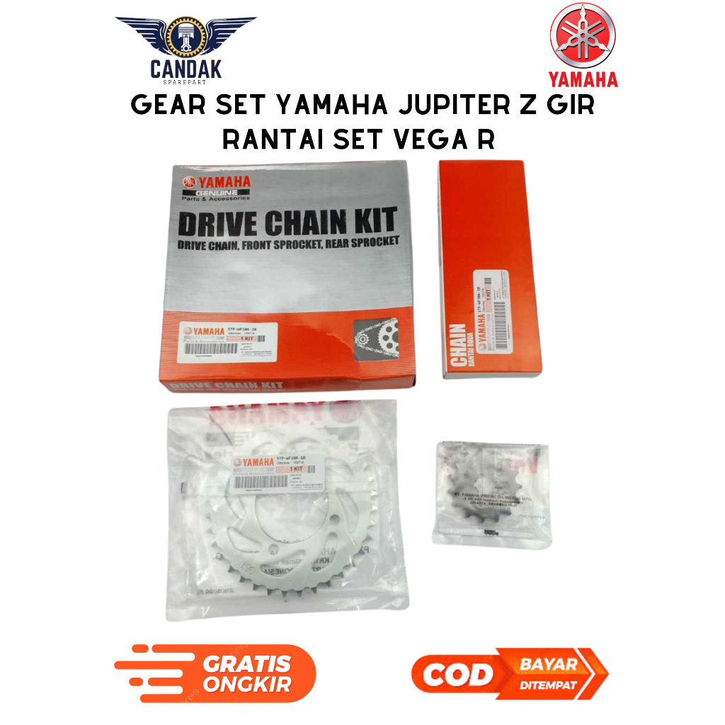 girset jupiter z - rantai motor jupiter z - gear set vega r  5TP original ori