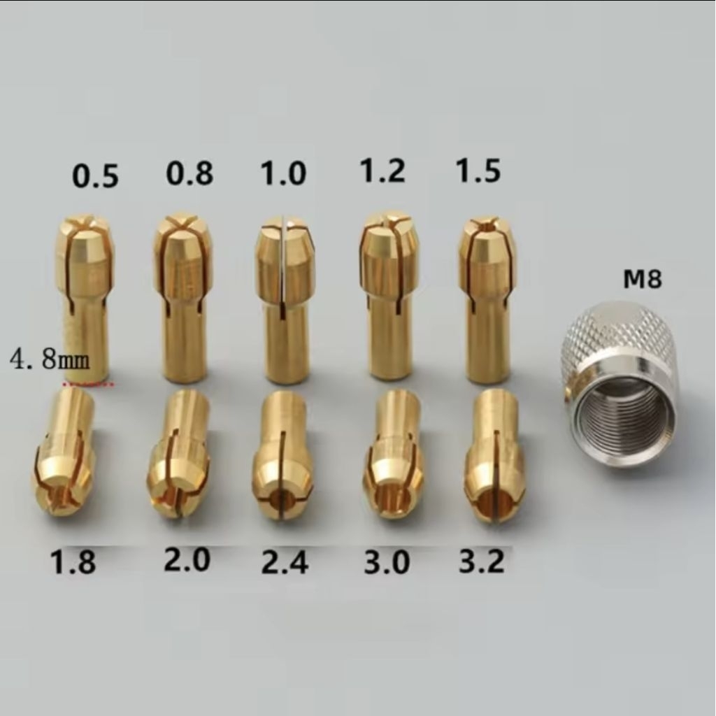 Kepala Bor Mini Chuck Collet Mini Drill 11 Pcs SetKepala Bor Mini Chuck Collet Mini Drill 11 Pcs Set