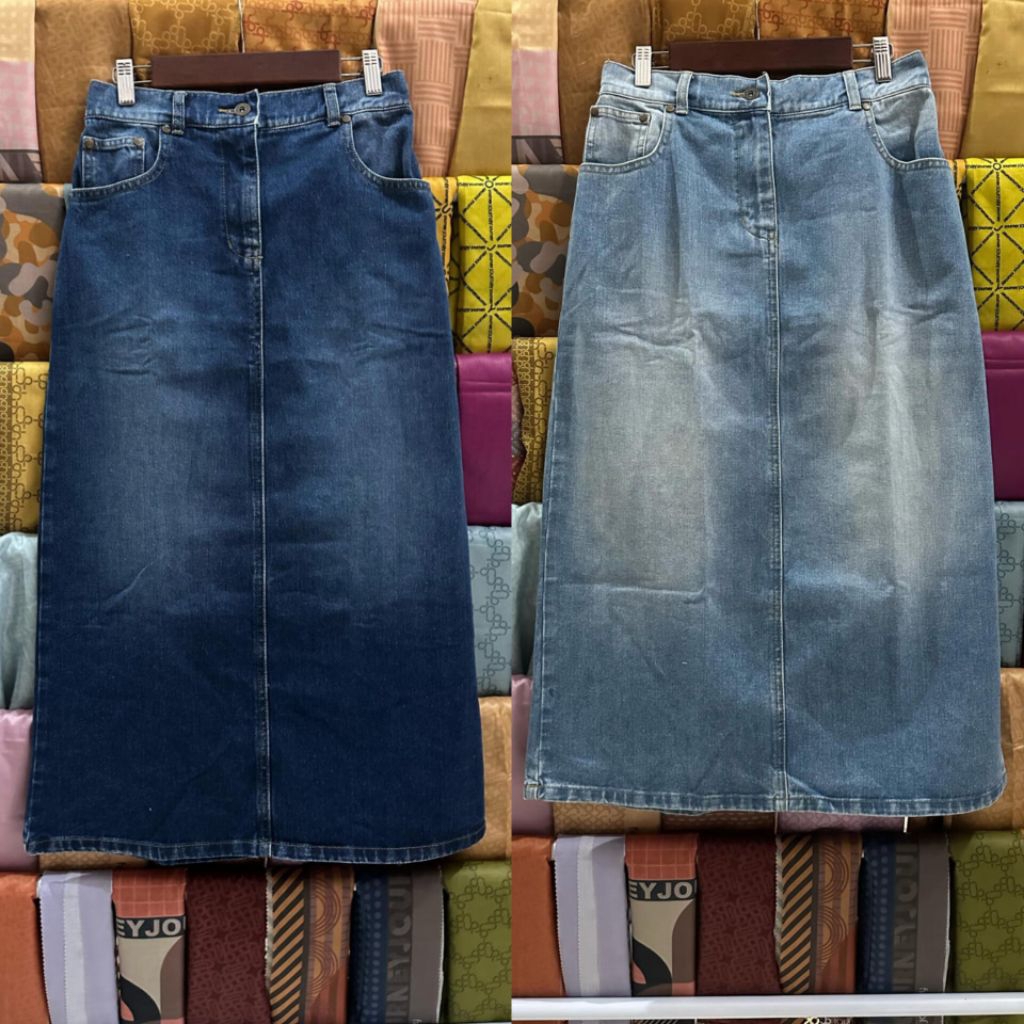 Jeans Denim Skirt 7/8 - GEELA, Pakaian Wanita