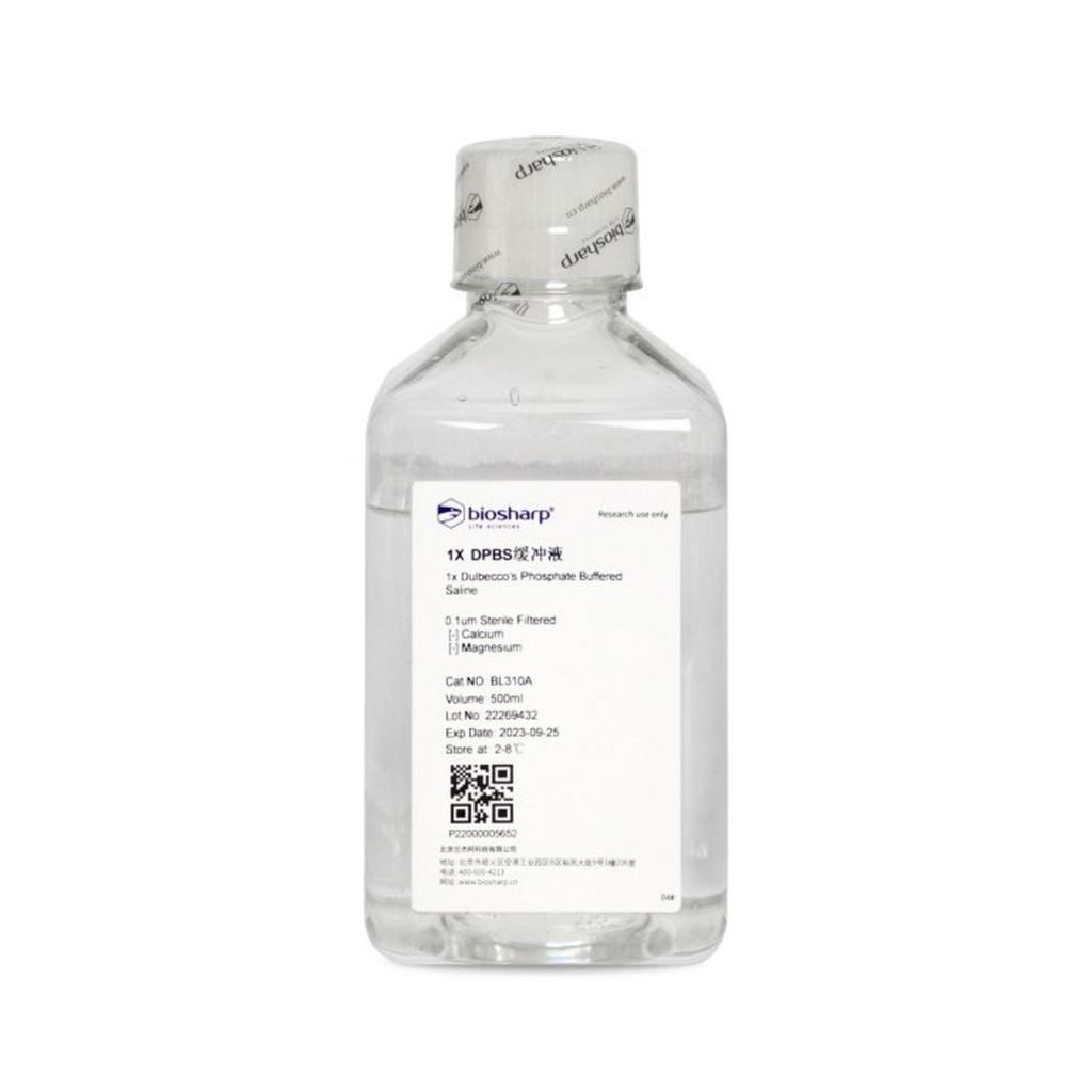 DPBS Dulbecco's Phosphate Buffered Saline, 1x, without Calcium, Magnesium, 500ml