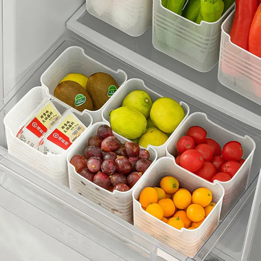 TERBARU Storage Box Transparan Food Container Samping Pintu Kulkas / Kotak Penyimpanan Rak Kulkas