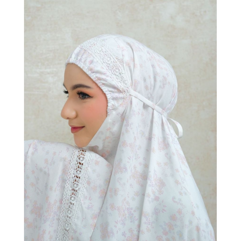 mukena rayon. zlatra Valencia Malika baby pink
