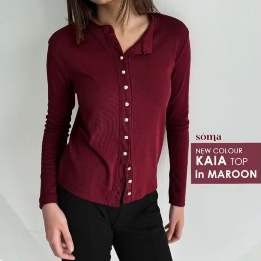 soma—KAIA top maroon