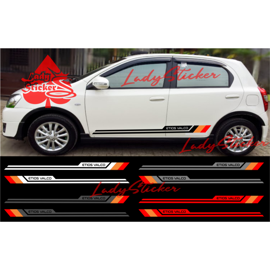 NEW Sticker cutting sticker mobil toyota etios valco stiker list bawah mobil etios valco