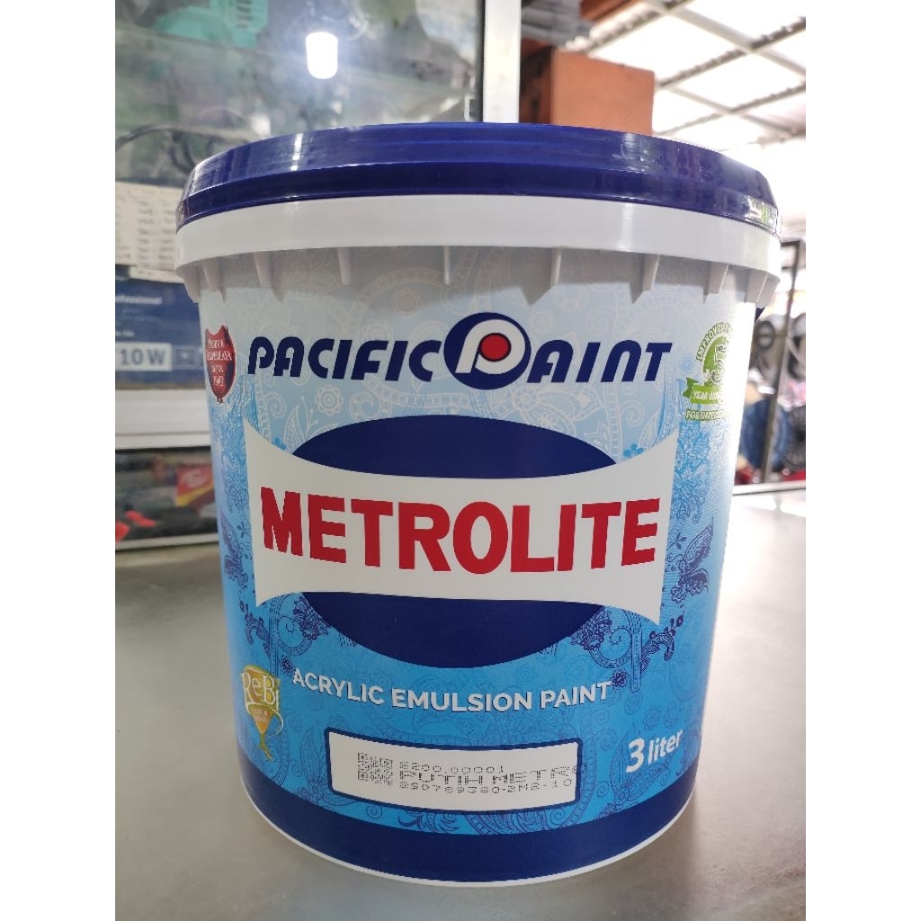 CAT METROLITE (001 PUTIH METRO) ACRYLIC EMULSION PAINT 3 LITER
