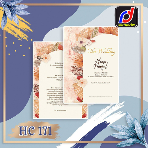 RD Comp | Undangan Pernikahan murah Blangko full color | Blangko Undangan kode HC 171 - 179 | tebal 