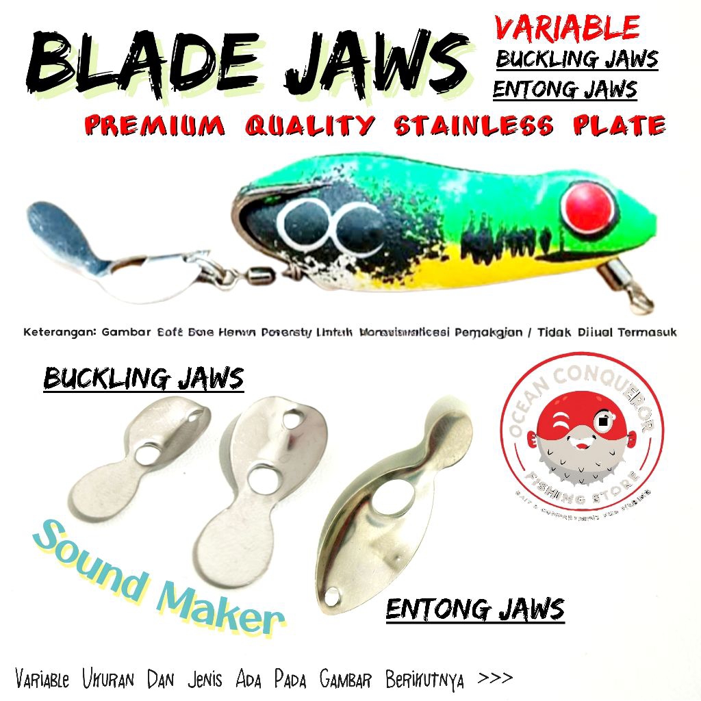 BLADE JAWS MODEL BUCKLING DAN ENTONG STAINLESS STEEL SOFT FROG LURE MAKER [ALM36]