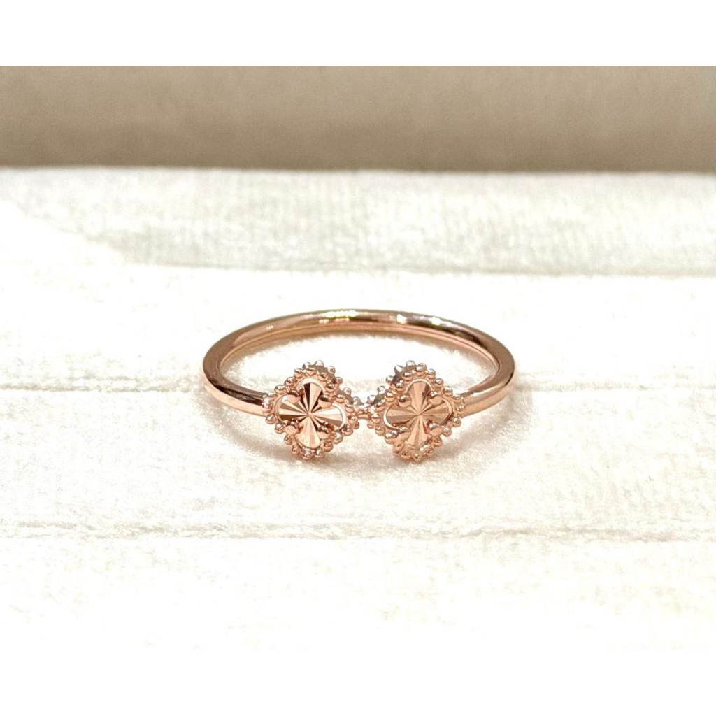 Cincin Emas Bunga Listring 17k Rose Gold